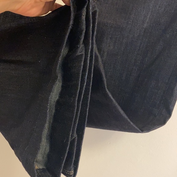 7 For All Mankind Ginger Wide Flare Leg Dark Blue Jeans Size 29 - Picture 7 of 12